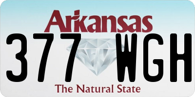 AR license plate 377WGH
