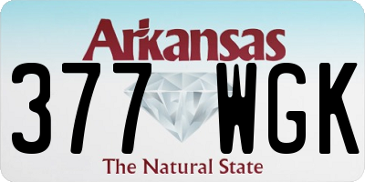AR license plate 377WGK