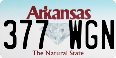 AR license plate 377WGN