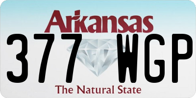 AR license plate 377WGP