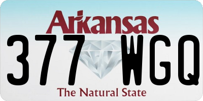 AR license plate 377WGQ