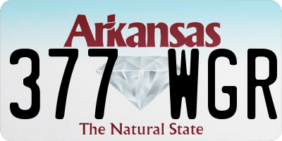 AR license plate 377WGR