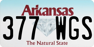 AR license plate 377WGS