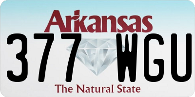 AR license plate 377WGU
