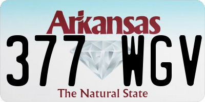 AR license plate 377WGV