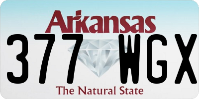 AR license plate 377WGX