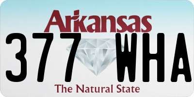 AR license plate 377WHA