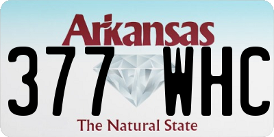 AR license plate 377WHC