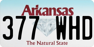 AR license plate 377WHD