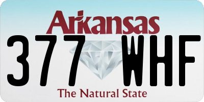 AR license plate 377WHF