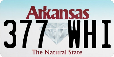 AR license plate 377WHI