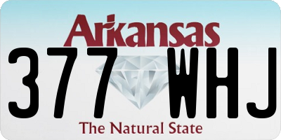 AR license plate 377WHJ