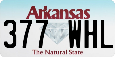 AR license plate 377WHL