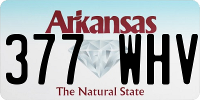 AR license plate 377WHV