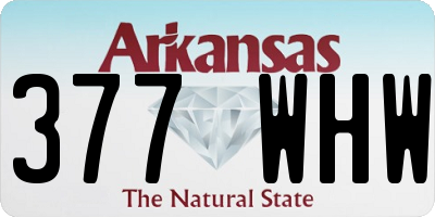 AR license plate 377WHW