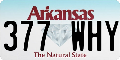 AR license plate 377WHY