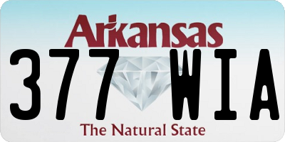 AR license plate 377WIA