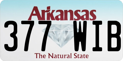 AR license plate 377WIB