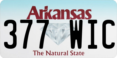 AR license plate 377WIC