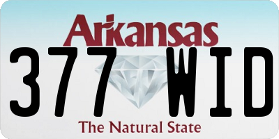 AR license plate 377WID