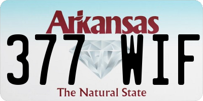 AR license plate 377WIF