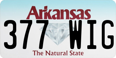 AR license plate 377WIG