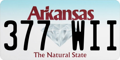 AR license plate 377WII