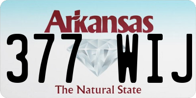 AR license plate 377WIJ
