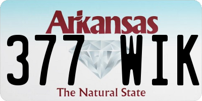AR license plate 377WIK