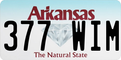 AR license plate 377WIM