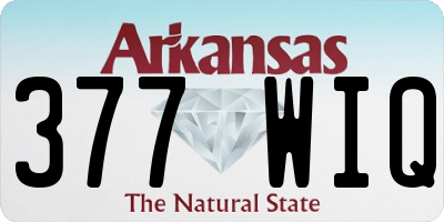 AR license plate 377WIQ