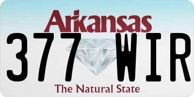AR license plate 377WIR
