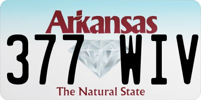 AR license plate 377WIV