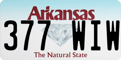 AR license plate 377WIW