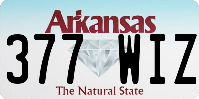 AR license plate 377WIZ