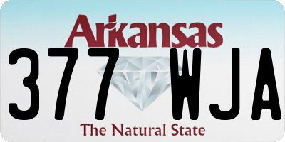 AR license plate 377WJA