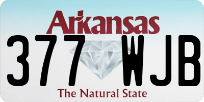 AR license plate 377WJB