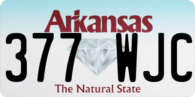 AR license plate 377WJC
