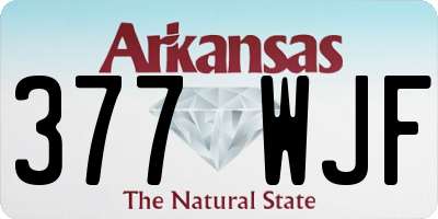 AR license plate 377WJF