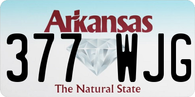 AR license plate 377WJG