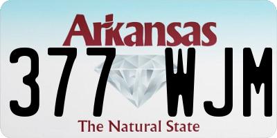 AR license plate 377WJM