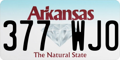 AR license plate 377WJO