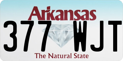AR license plate 377WJT
