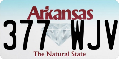 AR license plate 377WJV