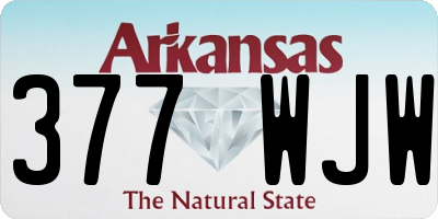 AR license plate 377WJW