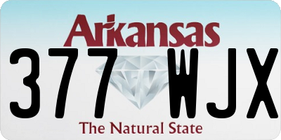 AR license plate 377WJX