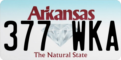 AR license plate 377WKA