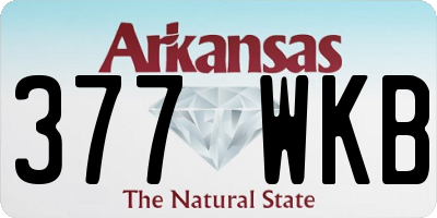 AR license plate 377WKB