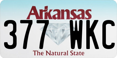 AR license plate 377WKC