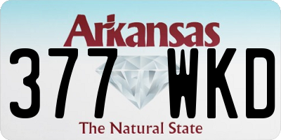 AR license plate 377WKD